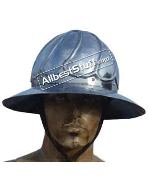 Medieval Burgundian 15th Century kettle hat Steel Helmet